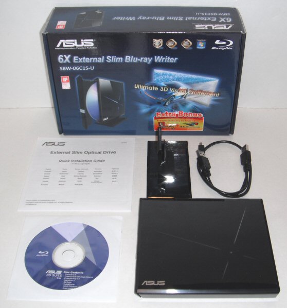 Features ASUS SBW06C1SU Portable 6x Bluray Disc